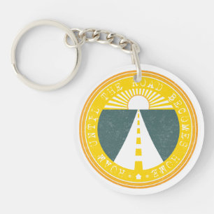 roam until the road becomes home keychain