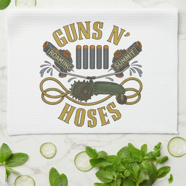 Roaming X Summit: Guns N' Hoses Neighbourhood Shir Kitchen Towel (Folded)