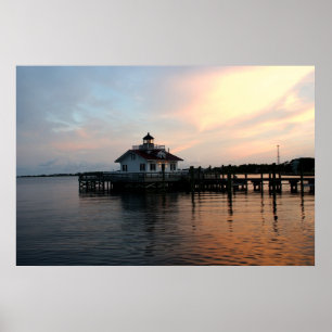 -Roanoke Lighthouse at Dusk Poster