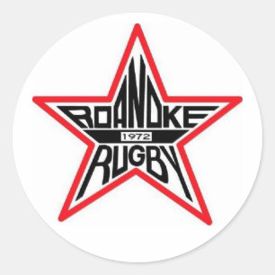Roanoke Rugby Round Sticker