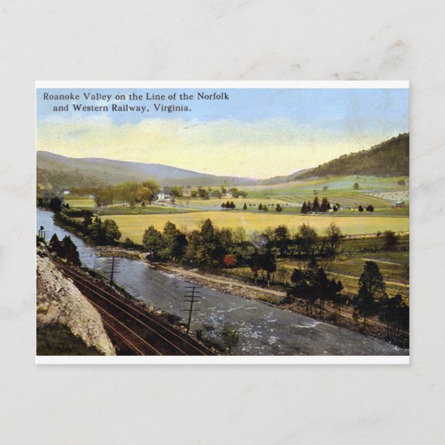 Roanoke Valley, Virginia 1914 Vintage Postcard (Front)