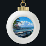 Roantan Beach, Honduras Ceramic Ball Christmas Ornament<br><div class="desc">Roantan Beach,  Honduras ornament.   MY ORIGINAL ARTWORK at Zazzle.com/virginia5050*,  FLORIDA GIFT STORE at Zazzle.com/FloridaGiftStore*,  and BIRTHDAY GIFT STORE at Zazzle.com/BirthdayGiftStore*</div>