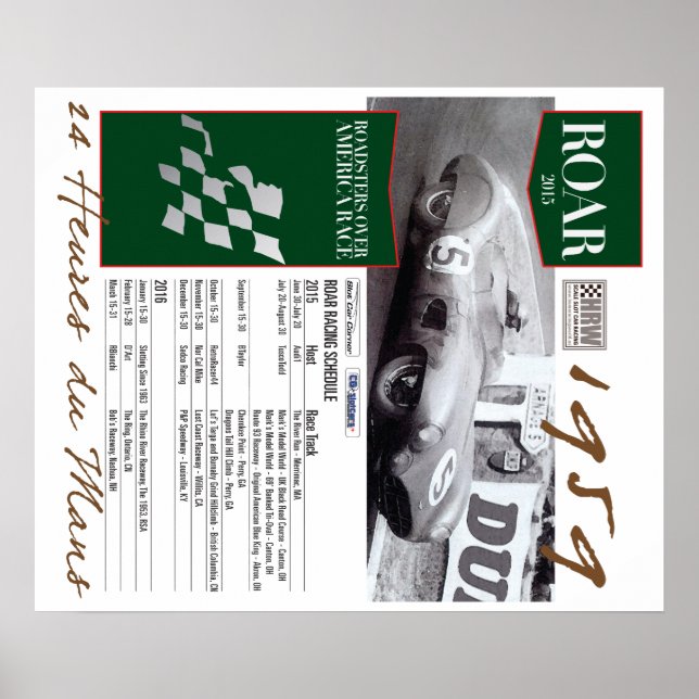 ROAR 2015 HRW Slot voiture de course poster (Devant)