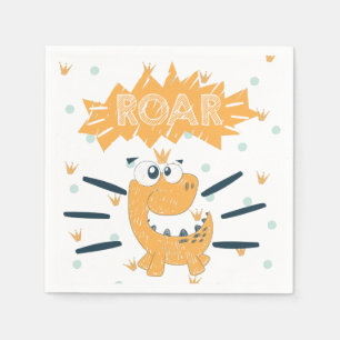 ROAR Dinosaur Birthday Napkin