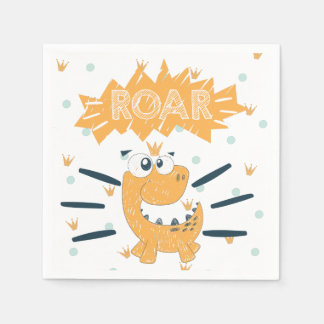 ROAR Dinosaur Birthday Napkin