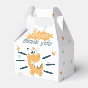 ROAR Dinosaur Birthday Thank you Favor Box