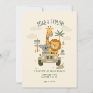 Roar & Explore – It's a Safari Birthday! Invitation