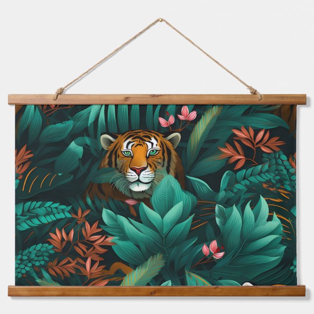 Roar & Explore Rainforest Botanical Hanging Tapestry (Front)