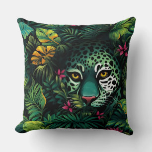 Roar & Explore Rainforest Botanical Throw Pillow