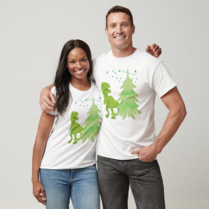Roar Holidays with Hilarious T-Rex Christmas Tree T-Shirt
