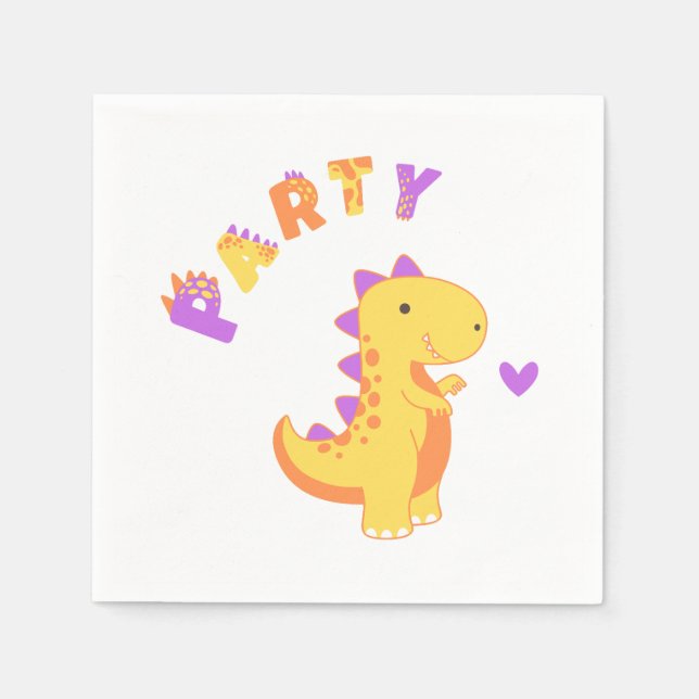 Roar into Fun with a Dino-Mite Party! Napkin (Front)