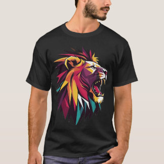 Roar Majestic : T-shirt Lion Artistique"