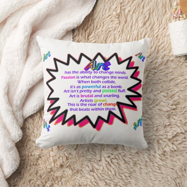Roar Of Change  Throw Pillow (Blanket)