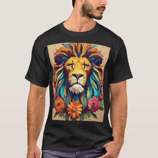 "Roar of Majesty: Lion Design T-Shirt