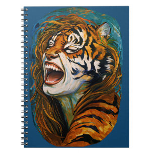 Roar of the Wild Heart – Colourful Tigress      Notebook