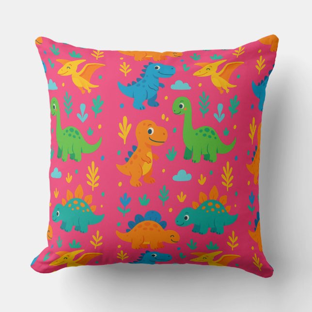 Roar & Relax Throw Pillow (Front)