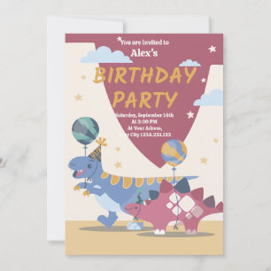 Roar-Some Dinosaur Birthday Party Invitation Fun S
