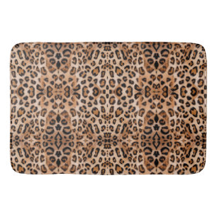 Roar with Style: Custom Leopard Print Bath Mat