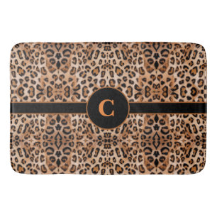 Roar with Style: Custom Leopard Print Bath Mat 
