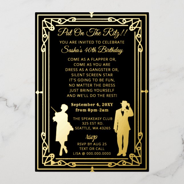 Roaring 20s art deco flapper girl and gangster  fo (Front)