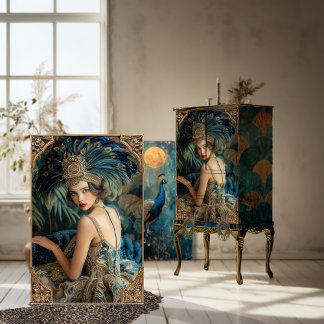 Roaring 20's, Gatsby Flapper, Beauty Portrait  Tissue Paper