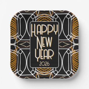 Roaring 20's New Years Eve Party Paper Plate