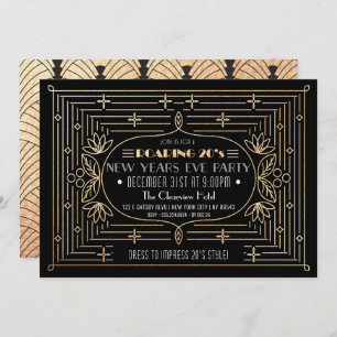 Roaring 20's New years party invitation