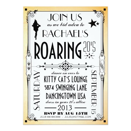 Roaring 20's Retro Art Deco Party Invitation | Zazzle.ca