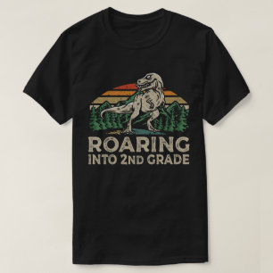 Roaring 2nd Grade Dinosaur T Rex Back To School T-Shirt