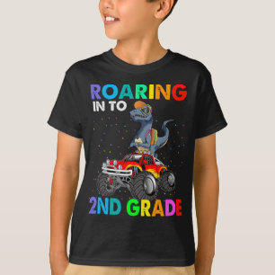 Roaring 2nd GradeDinosaur T Rex Back to School Boy T-Shirt