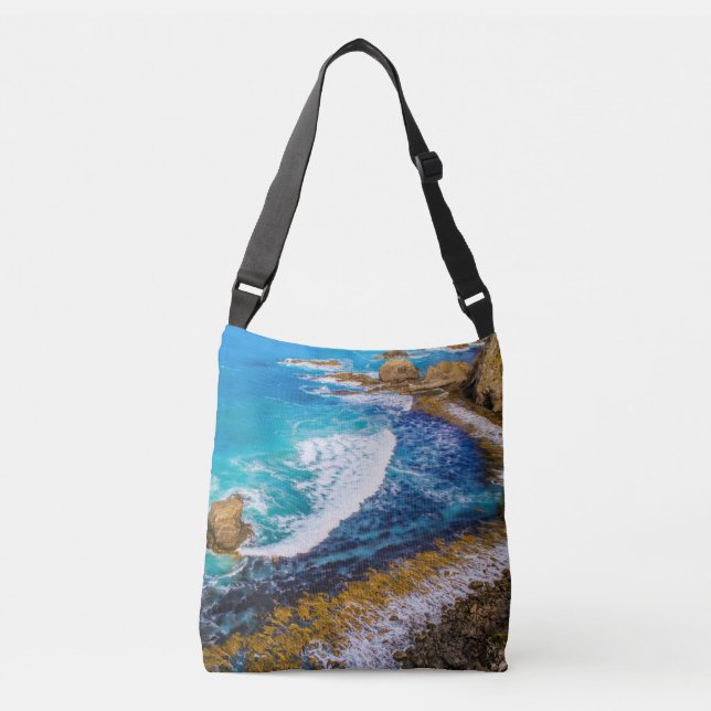 Roaring Bay At Nugget Point Crossbody Bag (Front)