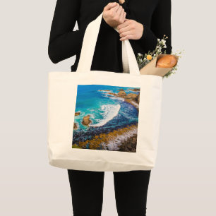 Roaring Bay At Nugget Point Large Tote Bag