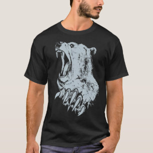 Roaring Bear Brown Bear Grizzly Predator Grizzly B T-Shirt
