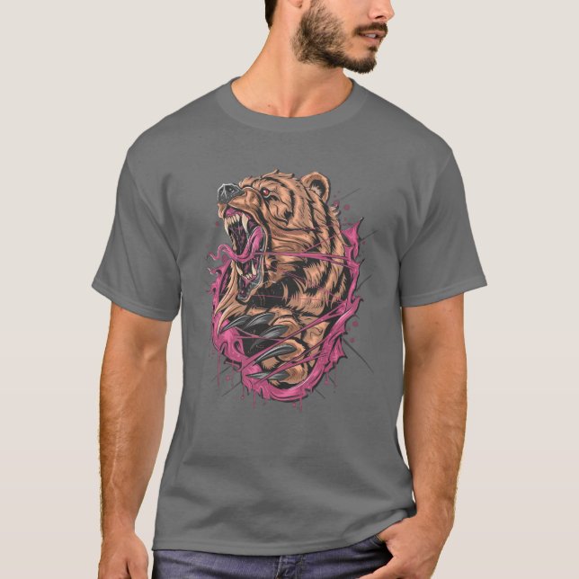 Roaring Bear Graphic T-Shirt (Front)