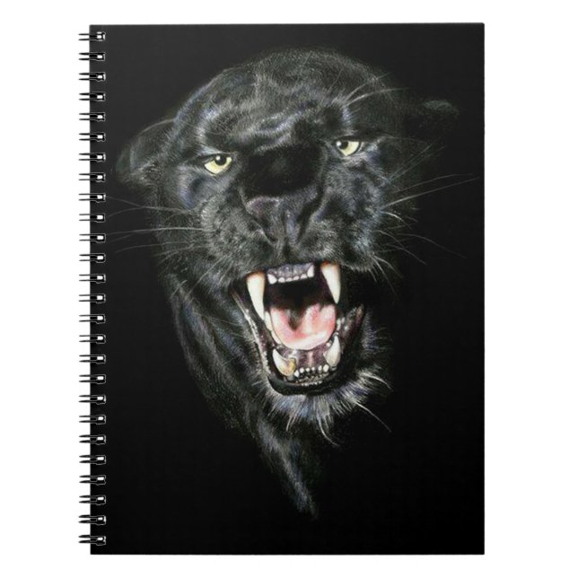 Roaring Black Panther Notebook (Front)