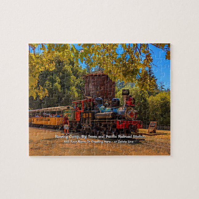Roaring Camp, Big Trees & Pacific Station Add Name Jigsaw Puzzle (Horizontal)