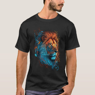 Roaring Colours Lion Graphic with a Vibrant Twist T-Shirt