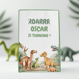 Roaring Dinosaur Birthday Party Medium Gift Bag
