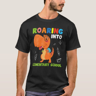 Roaring Elementary School Dinosaur T Rex Back To S T-Shirt