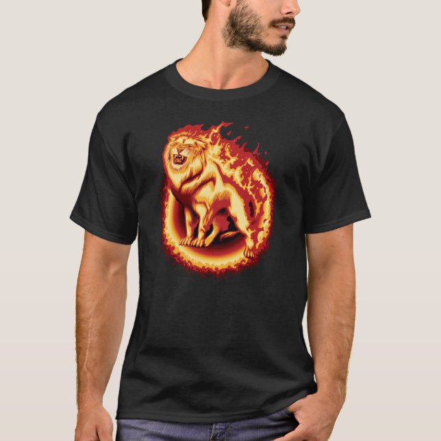 Roaring Fire Lion T-Shirt (Front)