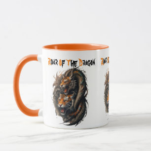 Roaring Flame: Tiger-Dragon Hybrid Mug