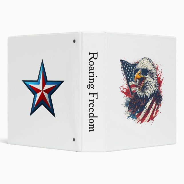 Roaring Freedom – Bald Eagle Patriotic Binder (Background)