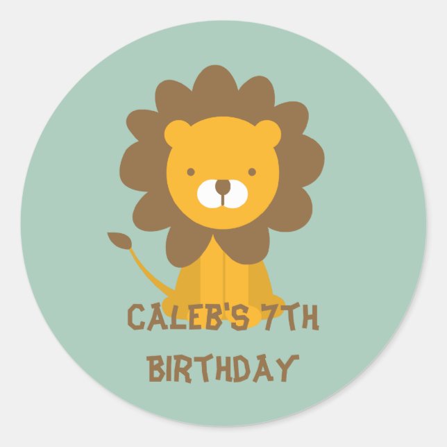 Roaring Fun Favour Sticker or Envelope Seal (Front)