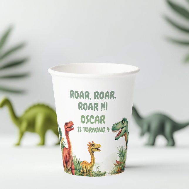 Roaring Good Time Dinosaur  Paper Cups (Creator Uploaded)