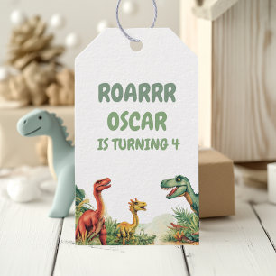 Roaring Good Time Dinosaur Party Gift Tags