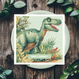 Roaring Good Time Dinosaur Party Napkin