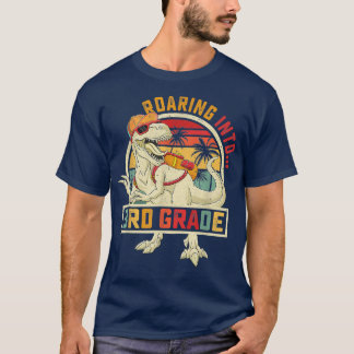 Roaring Into 3rd Grade Dinosaur Kids Back To Schoo T-Shirt
