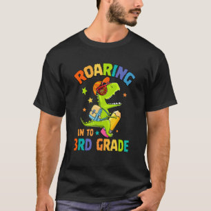 Roaring Into 3rd Grade Dinosaur Teacher Back To Sc T-Shirt