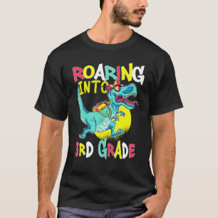 Roaring Into 3rd Grade T Rex Dinosaur Back To Scho T-Shirt