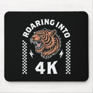 Roaring Into 4k Tiger Back To School Kid Im Ready Mouse Pad